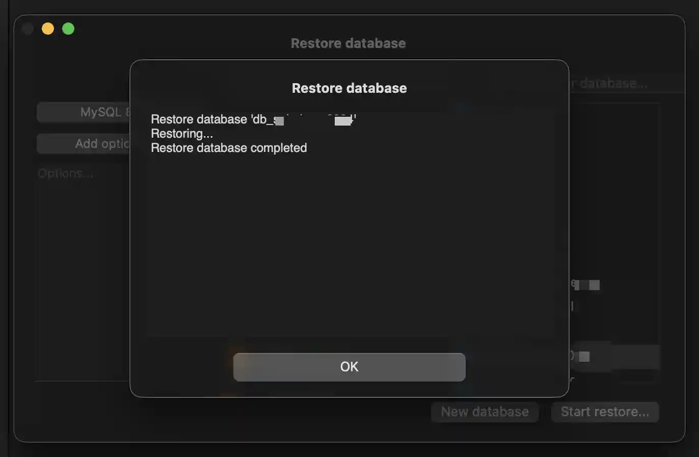 a small journey between two servers - restoring a database